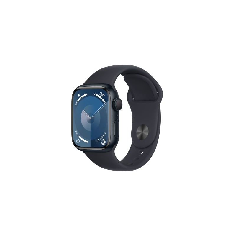 Apple Watch Series 9 Išmanusis laikrodis GPS 41mm Midnight Aluminum Case/Midnight Sport Band M/L