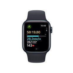 Apple Watch SE 2nd Gen Išmanusis laikrodis GPS 40mm Midnight Aluminum Case/Midnight Sport Band S/M