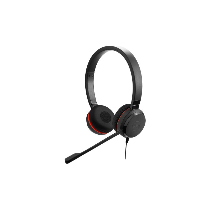 Jabra Evolve 20 SE MS Stereo Laidinės ausinės, USB-A, Juoda