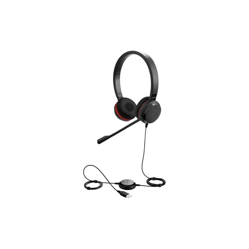 Jabra Evolve 20 SE UC Stereo Laidinės ausinės, USB-A, Juoda