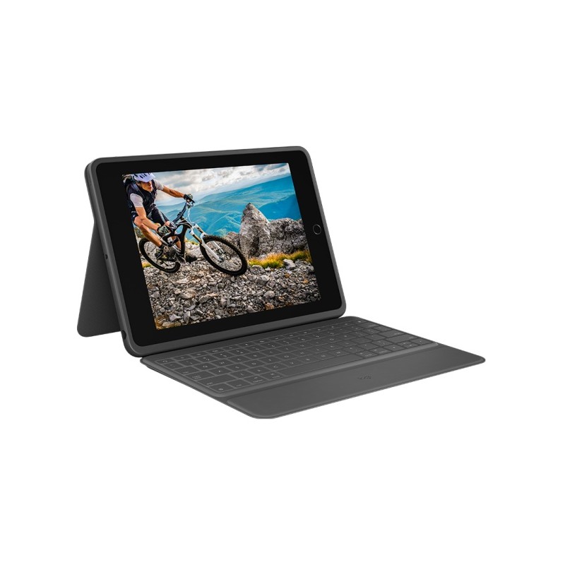 Logitech Rugged Folio for iPad 10.2'' (7th, 8th, 9th Gen) Dėklas su klaviatūra, Graphite UK English