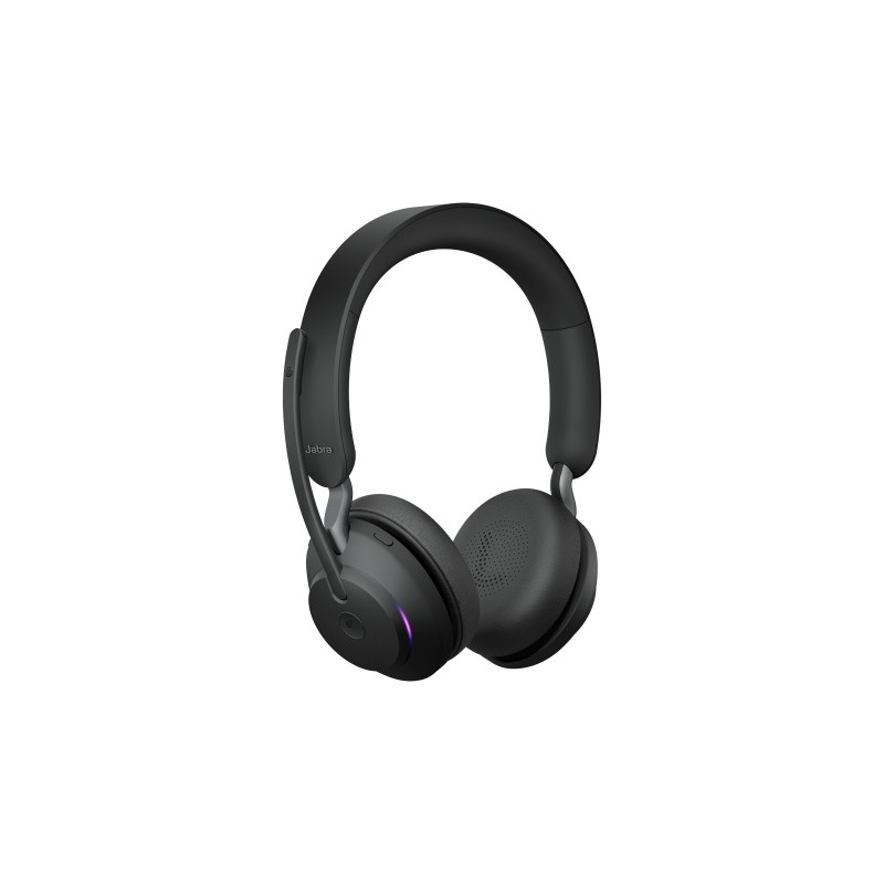 Jabra Evolve2 65 MS Stereo Belaidės ausinės, Bluetooth, USB-C, Juoda