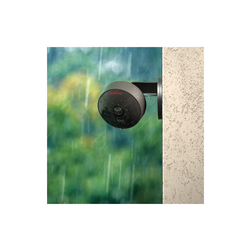 Logitech Circle View Camera Laidinė vaizdo stebėjimo kamera, FHD 1080p, 180°, Wi-Fi, Juoda