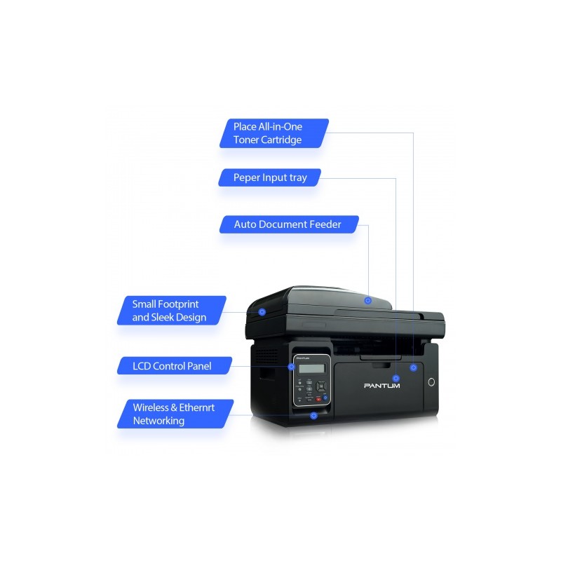 Spausdintuvas Pantum M6550NW, Multifunkcinis, lazerinis, juodai baltas, A4