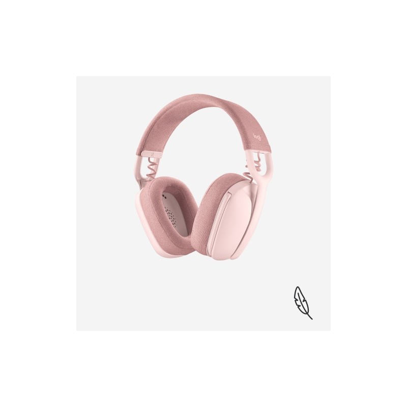 Logitech Zone Vibe 100 Belaidės ausinės, Bluetooth, Rose