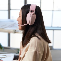 Logitech Zone Vibe 100 Belaidės ausinės, Bluetooth, Rose