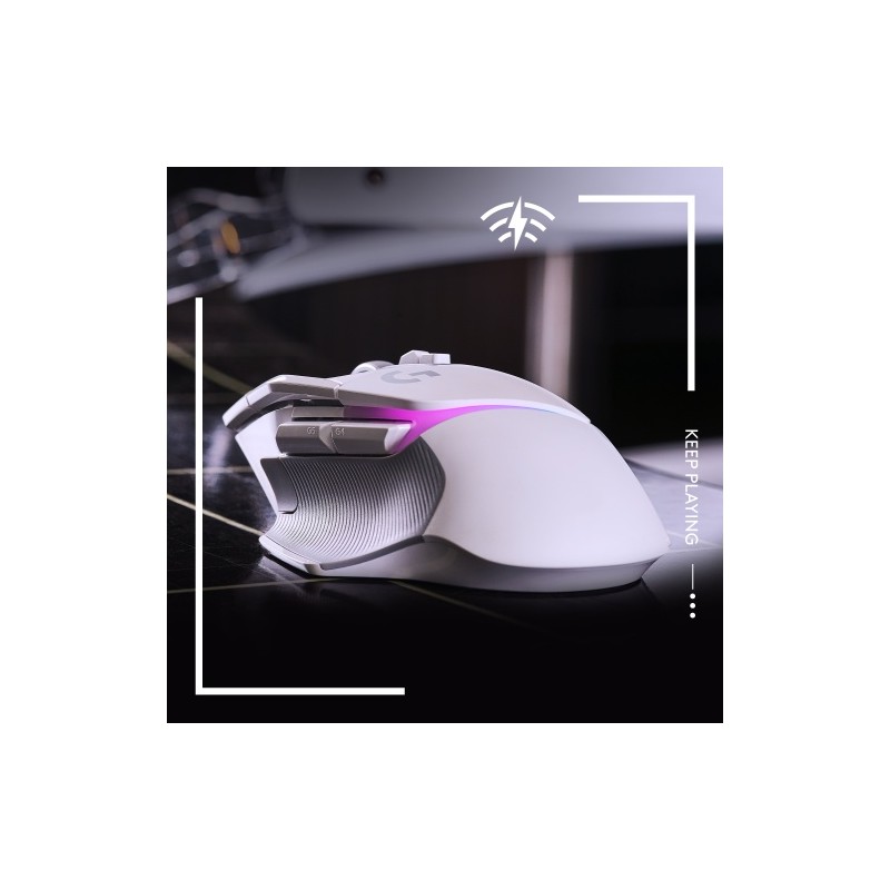 Logitech G502 X Plus LIGHTSPEED Belaidė žaidimų pelė, RF Wireless, 25600 DPI, Balta