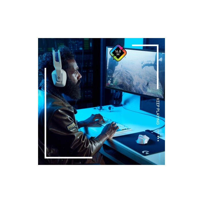 Logitech G502 X Plus LIGHTSPEED Belaidė žaidimų pelė, RF Wireless, 25600 DPI, Balta