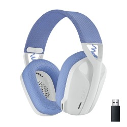 Logitech G435 LIGHTSPEED Belaidės žaidimų ausinės, Bluetooth, Off White and Lilac