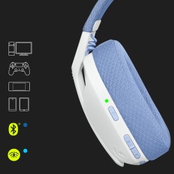 Logitech G435 LIGHTSPEED Belaidės žaidimų ausinės, Bluetooth, Off White and Lilac