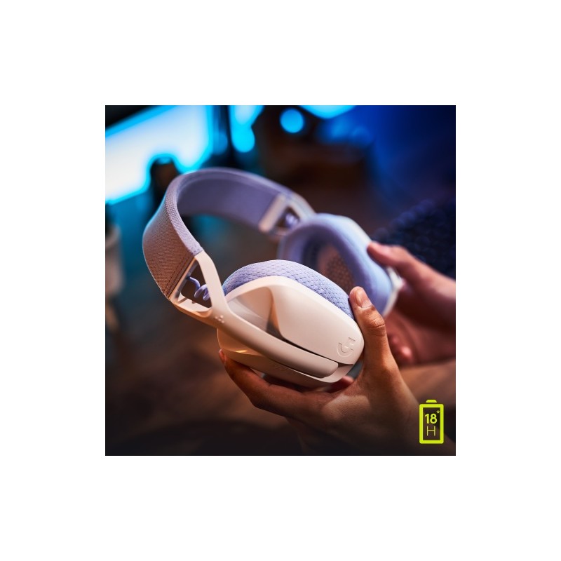 Logitech G435 LIGHTSPEED Belaidės žaidimų ausinės, Bluetooth, Off White and Lilac