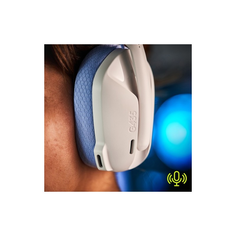 Logitech G435 LIGHTSPEED Belaidės žaidimų ausinės, Bluetooth, Off White and Lilac