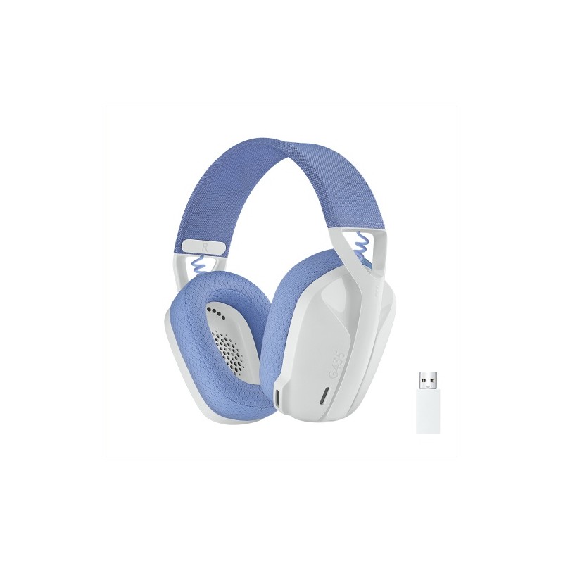 Logitech G435 LIGHTSPEED Belaidės žaidimų ausinės, Bluetooth, Off White and Lilac