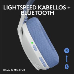 Logitech G435 LIGHTSPEED Belaidės žaidimų ausinės, Bluetooth, Off White and Lilac