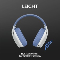 Logitech G435 LIGHTSPEED Belaidės žaidimų ausinės, Bluetooth, Off White and Lilac