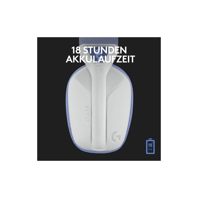 Logitech G435 LIGHTSPEED Belaidės žaidimų ausinės, Bluetooth, Off White and Lilac