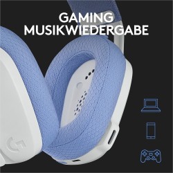 Logitech G435 LIGHTSPEED Belaidės žaidimų ausinės, Bluetooth, Off White and Lilac