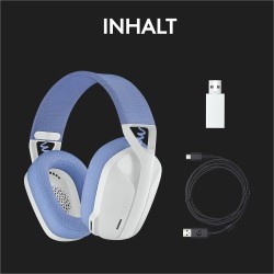 Logitech G435 LIGHTSPEED Belaidės žaidimų ausinės, Bluetooth, Off White and Lilac