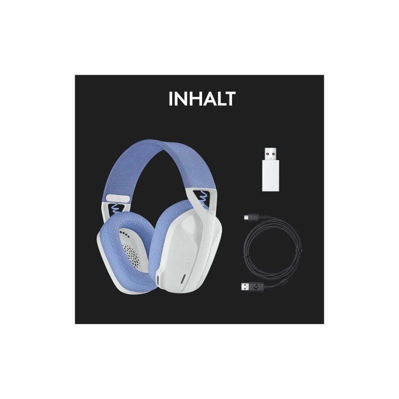 Logitech G435 LIGHTSPEED Belaidės žaidimų ausinės, Bluetooth, Off White and Lilac