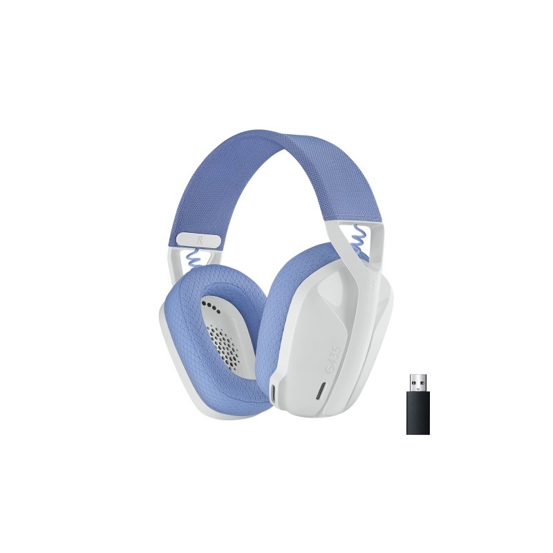 Logitech G435 LIGHTSPEED Belaidės žaidimų ausinės, Bluetooth, Off White and Lilac