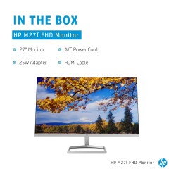 HP M27f Monitorius 27'' (68.6cm) IPS, FHD 1920x1080, 5ms, 300 cd/m2, 75Hz, Black/Silver