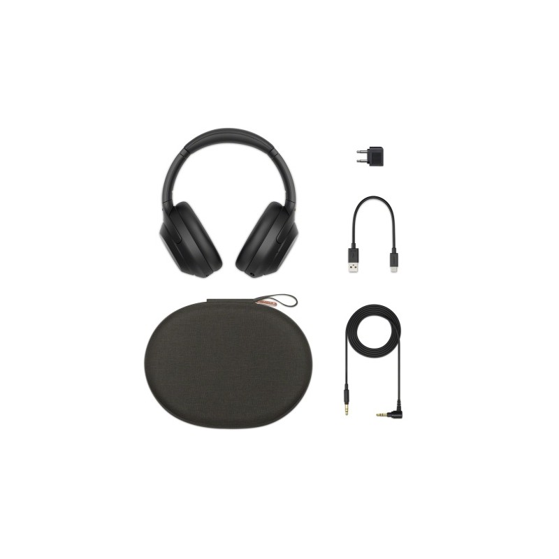 Sony WH-1000XM4 Belaidės/Laidinės ausinės, Bluetooth, 3.5mm jack, Juoda