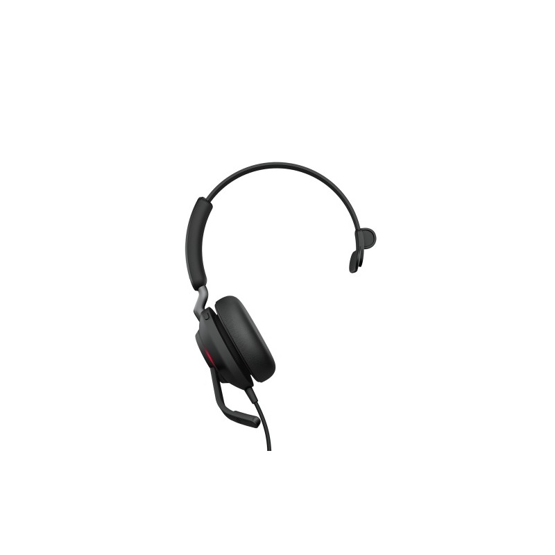 Jabra Evolve2 40 MS Teams Mono Laidinės ausinės, USB-C, Juoda