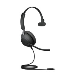 Jabra Evolve2 40 MS Teams Mono Laidinės ausinės, USB-C, Juoda