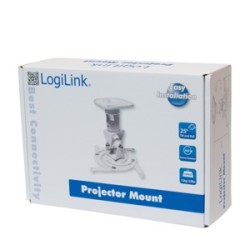 LogiLink BP0003 Projektoriaus laikiklis, lubinis, universalus, 220 mm, Balta
