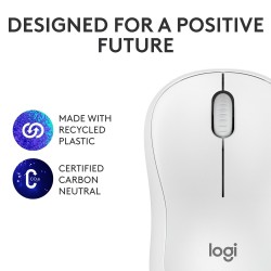 Logitech M240 Silent Belaidė pelė, Bluetooth, 4000 DPI, Off-White