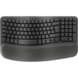 Logitech Wave Keys Belaidė klaviatūra, RF Wireless + Bluetooth, US Int, Graphite