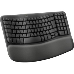 Logitech Wave Keys Belaidė klaviatūra, RF Wireless + Bluetooth, US Int, Graphite