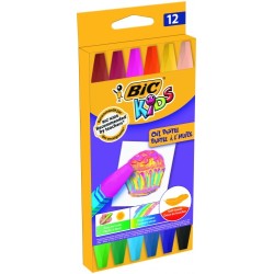 Bic Aliejinės spalvotos kreidelės Oil Pastels 12 spalvų rinkinys 380349