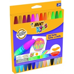 Bic Aliejinės spalvotos kreidelės Oil Pastels 24 spalvų rinkinys 380356