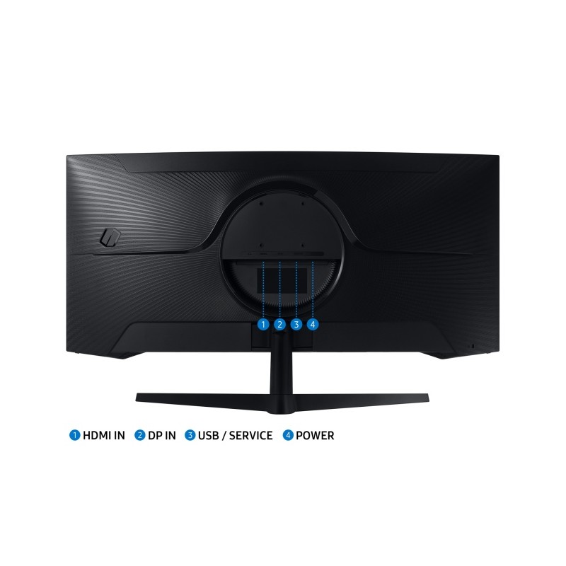 Samsung Odyssey G5 G55T Monitorius 34'' VA LED Curved, UWQHD 3440x1440, 1ms, 250 cd/m2, 165Hz, Juoda