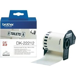 Brother DK-22212 Continuous White Film Tape Black On White Paper