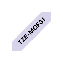 Brother TZe-MQF31 Labelling Tape Cassette 12mm, 4m, Black on Pastel Purple
