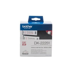 Brother DK22251 RED&BLK ON WHT CONT PAPER 62MM