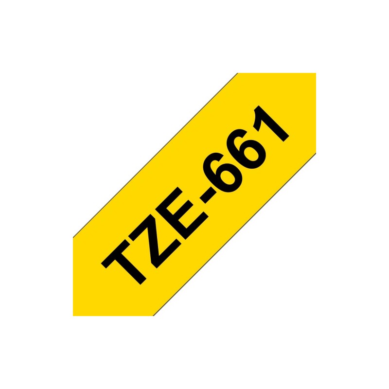 Brother TZE661 36MM BLACK ON YELLOW TAPE