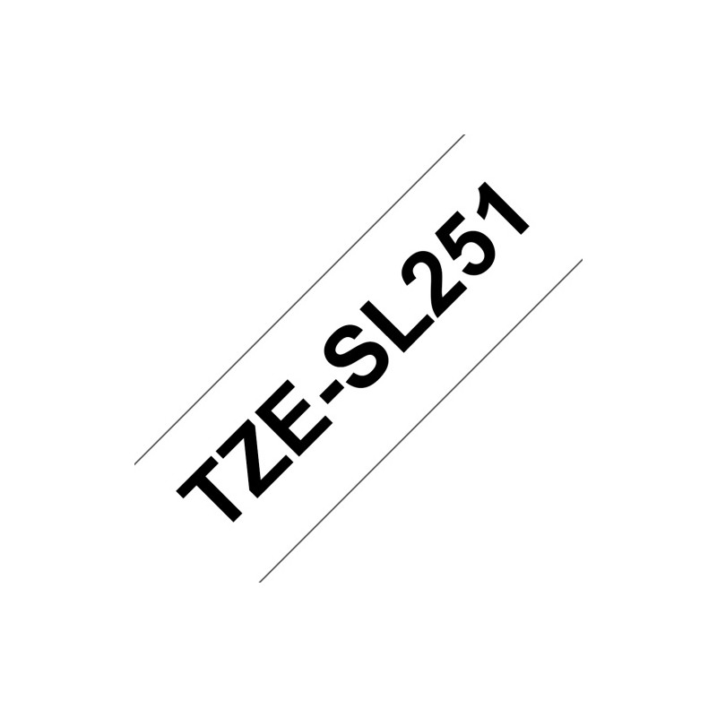 Brother TZESL251 Self-Laminating Tape 24MM Black on White