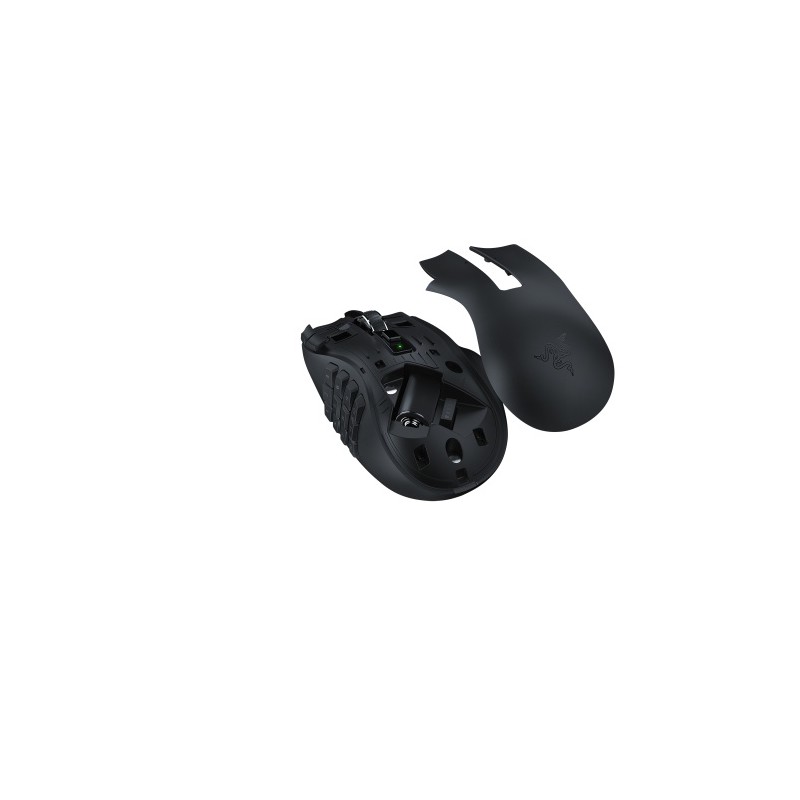 Razer Naga V2 HyperSpeed Belaidė žaidimų pelė RF Wireless+Bluetooth, 30000 DPI, Juoda