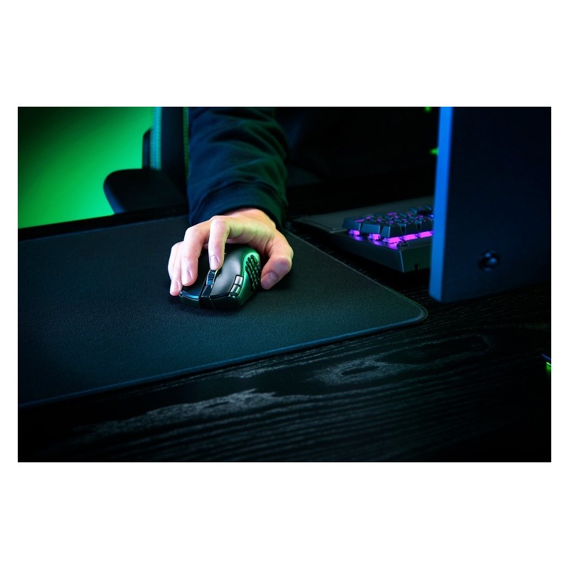 Razer Naga V2 HyperSpeed Belaidė žaidimų pelė RF Wireless+Bluetooth, 30000 DPI, Juoda