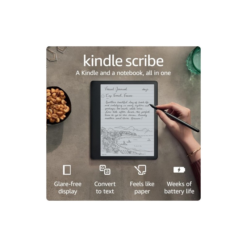 Amazon Kindle Scribe Elektroninė skaityklė 10.2'' 300ppi Paperwhite display, 16GB, Premium Pen, Grey