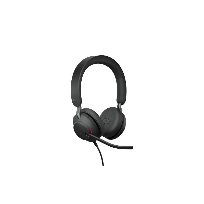 Jabra Evolve2 40 SE UC Stereo Laidinės ausinės, USB-C, Juoda