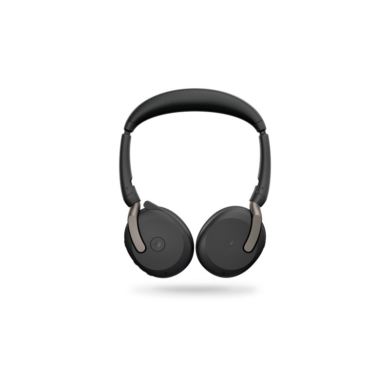 Jabra Evolve2 65 Flex MS Stereo Link380a Belaidės ausinės Bluetooth, USB-A, Juoda