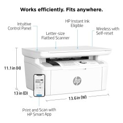 HP LaserJet MFP M140w Spausdintuvas lazerinis nespalvotas MFP A4 20 ppm USB Wi-Fi Bluetooth