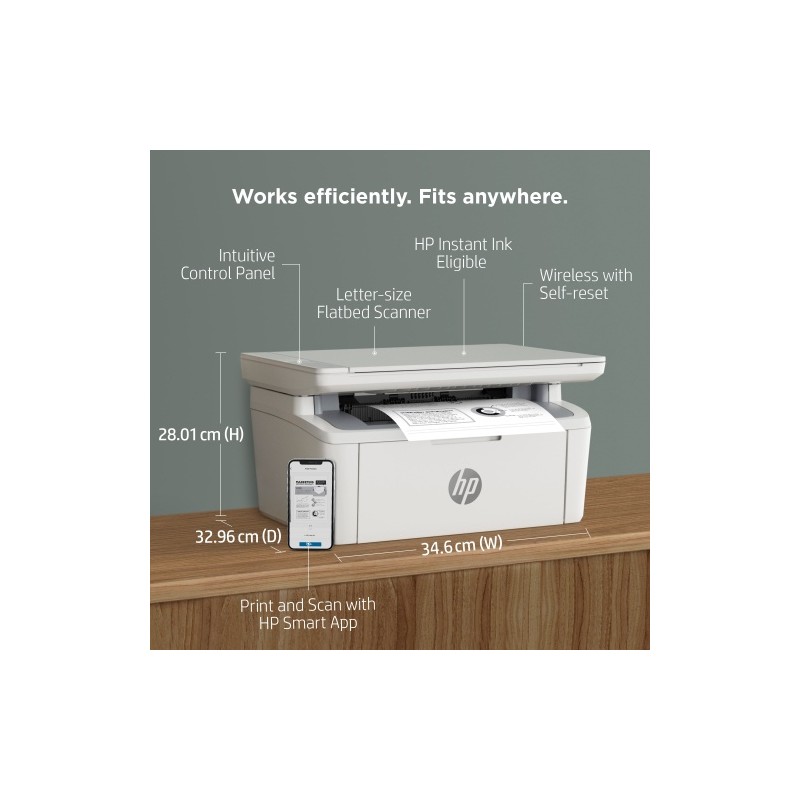 HP LaserJet MFP M140w Spausdintuvas lazerinis nespalvotas MFP A4 20 ppm USB Wi-Fi Bluetooth