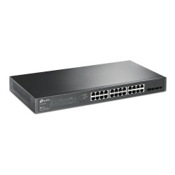 TP-Link JetStream 28-Port Gigabit Smart PoE Ethernet šakotuvas su 24-Port PoE+