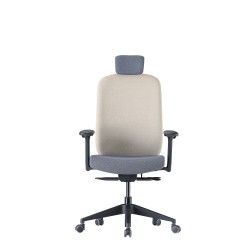 Up Up Athene ergonominė biuro kėdė Juoda, Pilkas + Dramblio kaulo spalvos audinys (SPEC)
