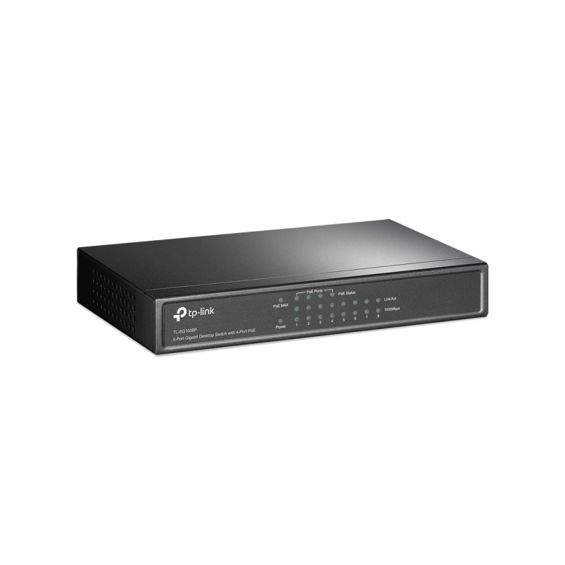 TP-Link TL-SG1008P 8-Port Gigabit Desktop Šakotuvas su 4-Port PoE+